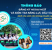 THÔNG BÁO tổ chức Đăng ký ngoại ngữ và Kiểm tra năng lực ngoại ngữ đầu vào dành cho sinh viên không chuyên ngữ Khóa 2022